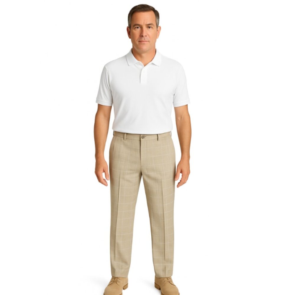 Bachrach Men’s 100% Wool Dress Pants 34W NWT Unfinished Hem